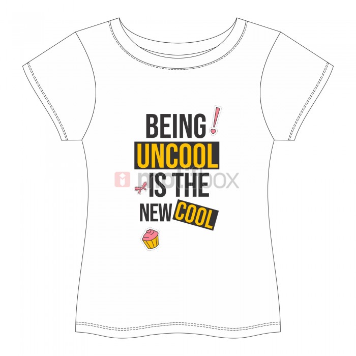 being uncool is the new cool vector design tees